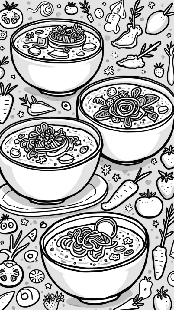 coloriage de soupe